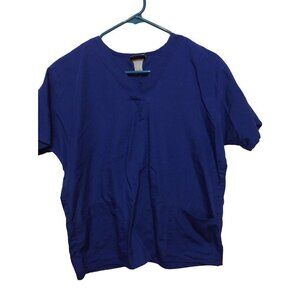 Cherokee Women Medical Scrub Top Size M Royal